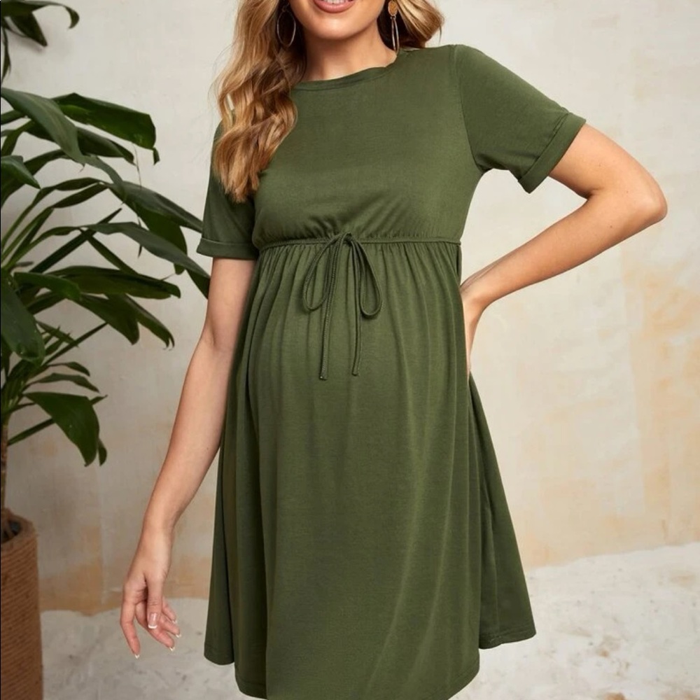 Maternity Cuffed Sleeve Dress - Picture 6 of 6